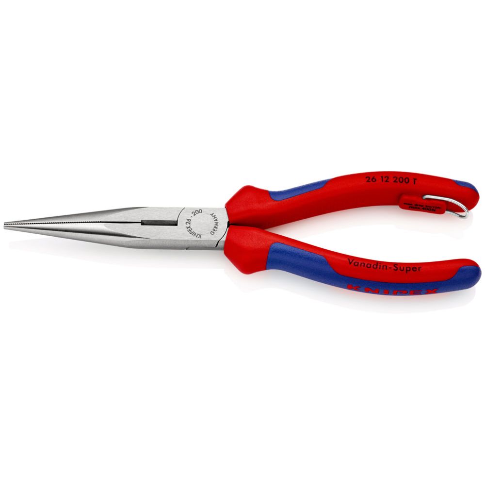 Knipex® 26 12 200 T BK pikkmokktangid sirged kukkumiskindlad 200 mm