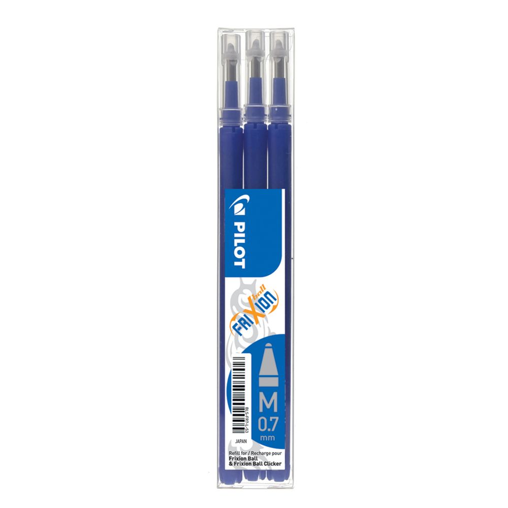 Pilot Frixion Ball Clicker täyttö poispyyhittävään mustekynään 0,7 sininen 3 kpl