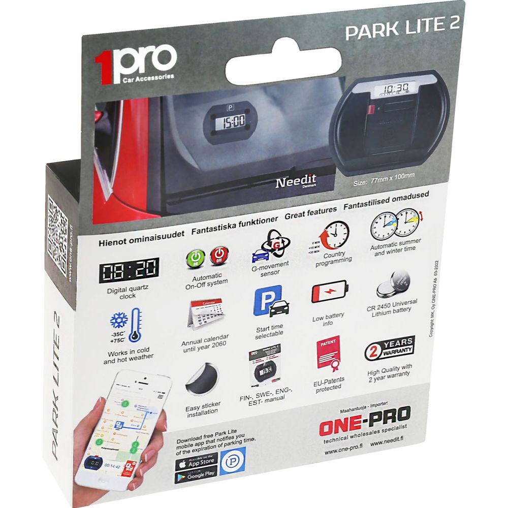 Needit Park Lite 2 elektronisk parkeringsskiva