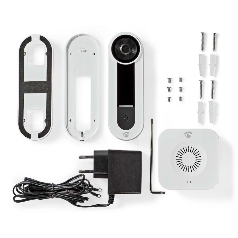Nedis SmartLife ovikellokamera ja kelloyksikkö Wi-Fi 1536p