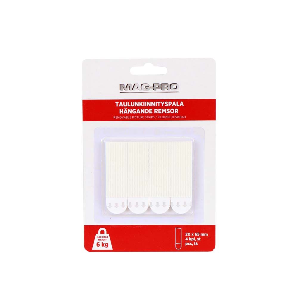 MagPro pildikinnitusalused 20x65 mm 4 tk valge