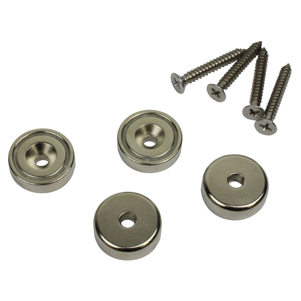 Pisla ruuvattava magneettinappi 25 mm 4 kpl