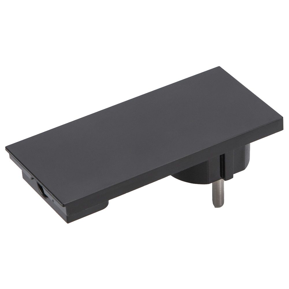 Fanton litteä Schuko-pistotulppa 90° säädettävä musta