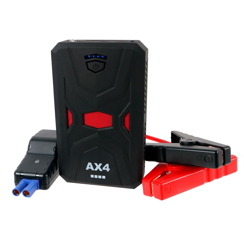 AX4 Apukäynnistin 12V 300/600A 7200mAh varavirtalähteellä