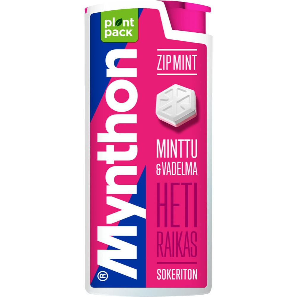Mynthon ZipMint 2-layer Vadelma pastilli 30 g