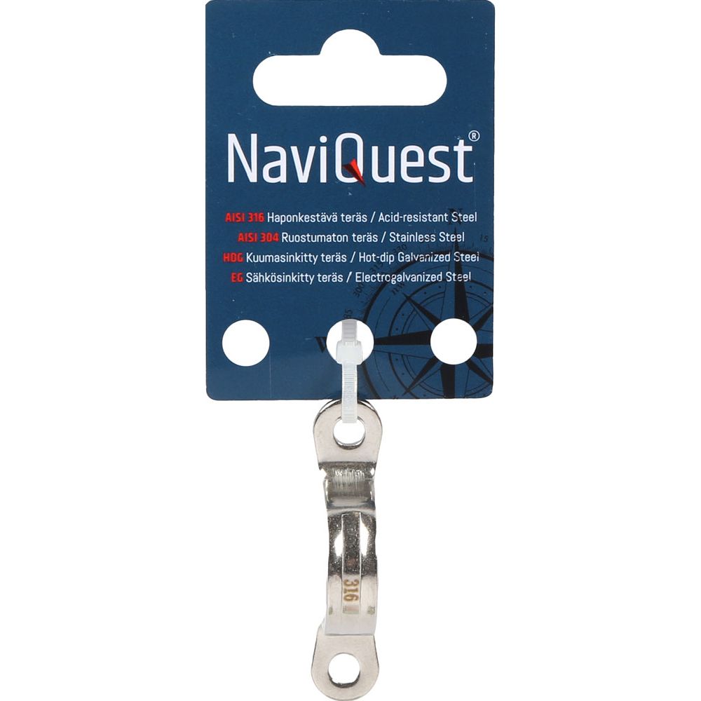 Naviquest bygel med skruvfäste tunn 60 mm AISI 316