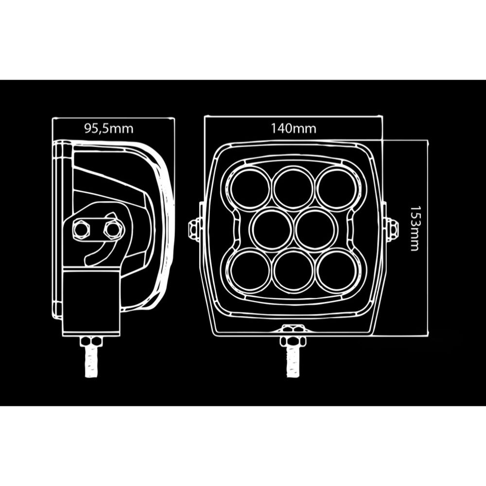 Bullboy led työvalo 80 W 6720 lm