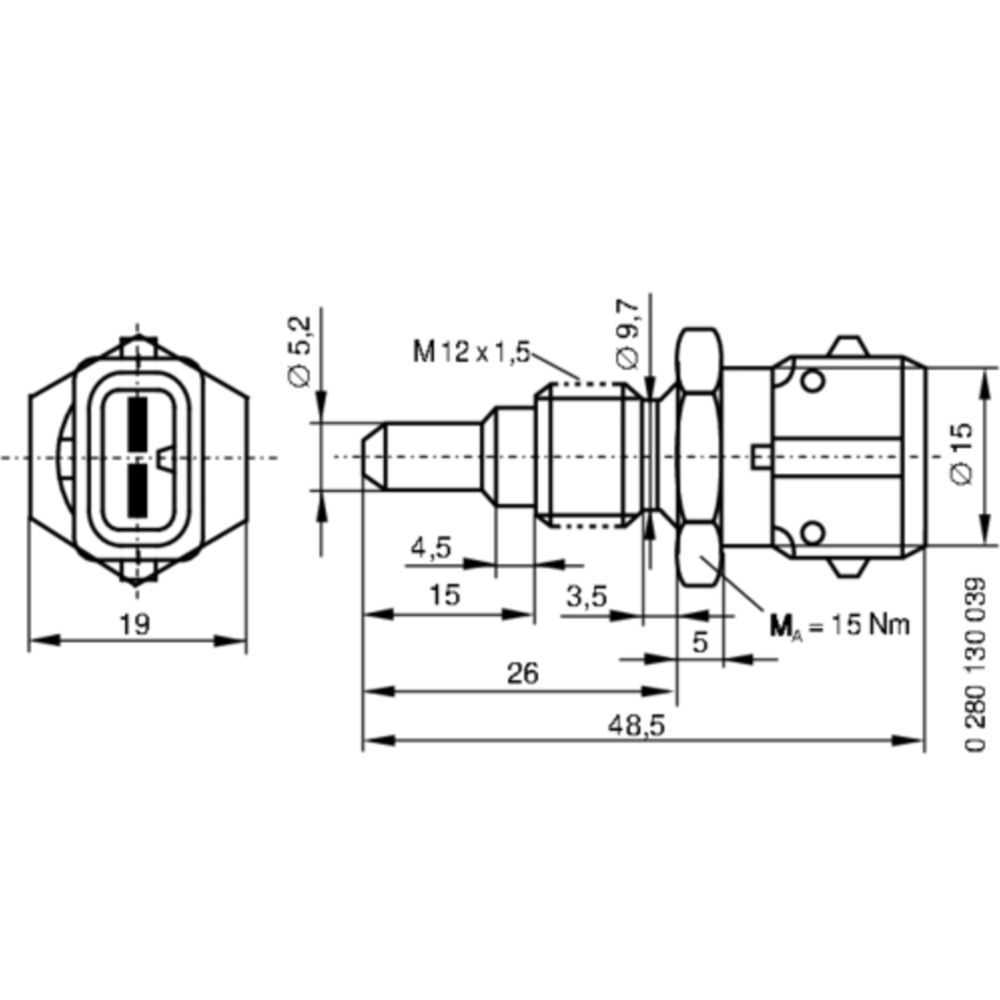 Jäähdytysnesteen lämpötilatunnistin 37-3316