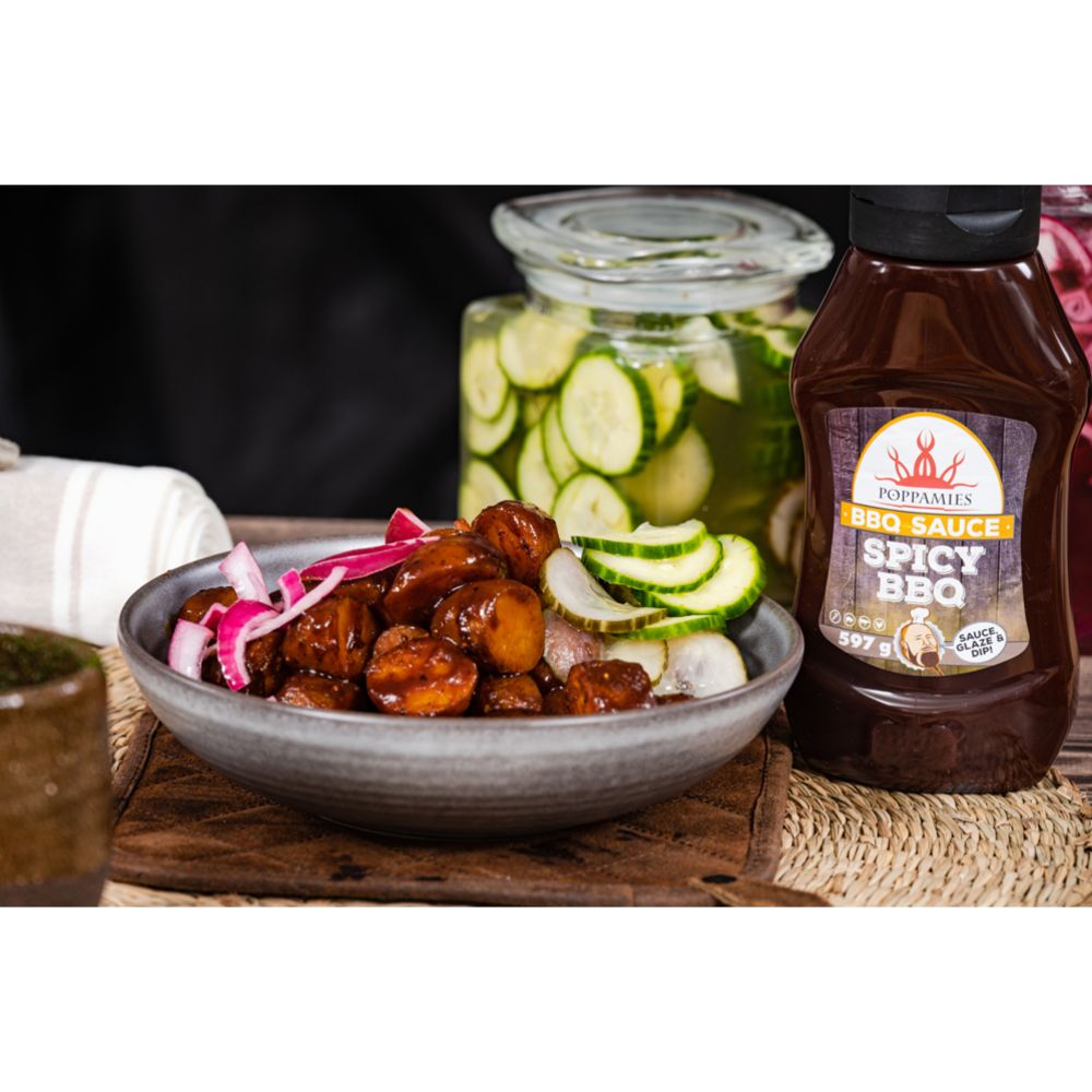 Poppamies BBQ Sauce Spicy grillikastike 597 g
