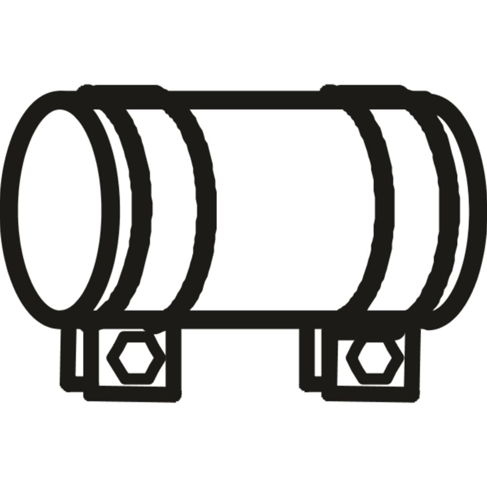 Väliholkki kiristimillä VAG sisä-ø51 mm pituus 90/95mm