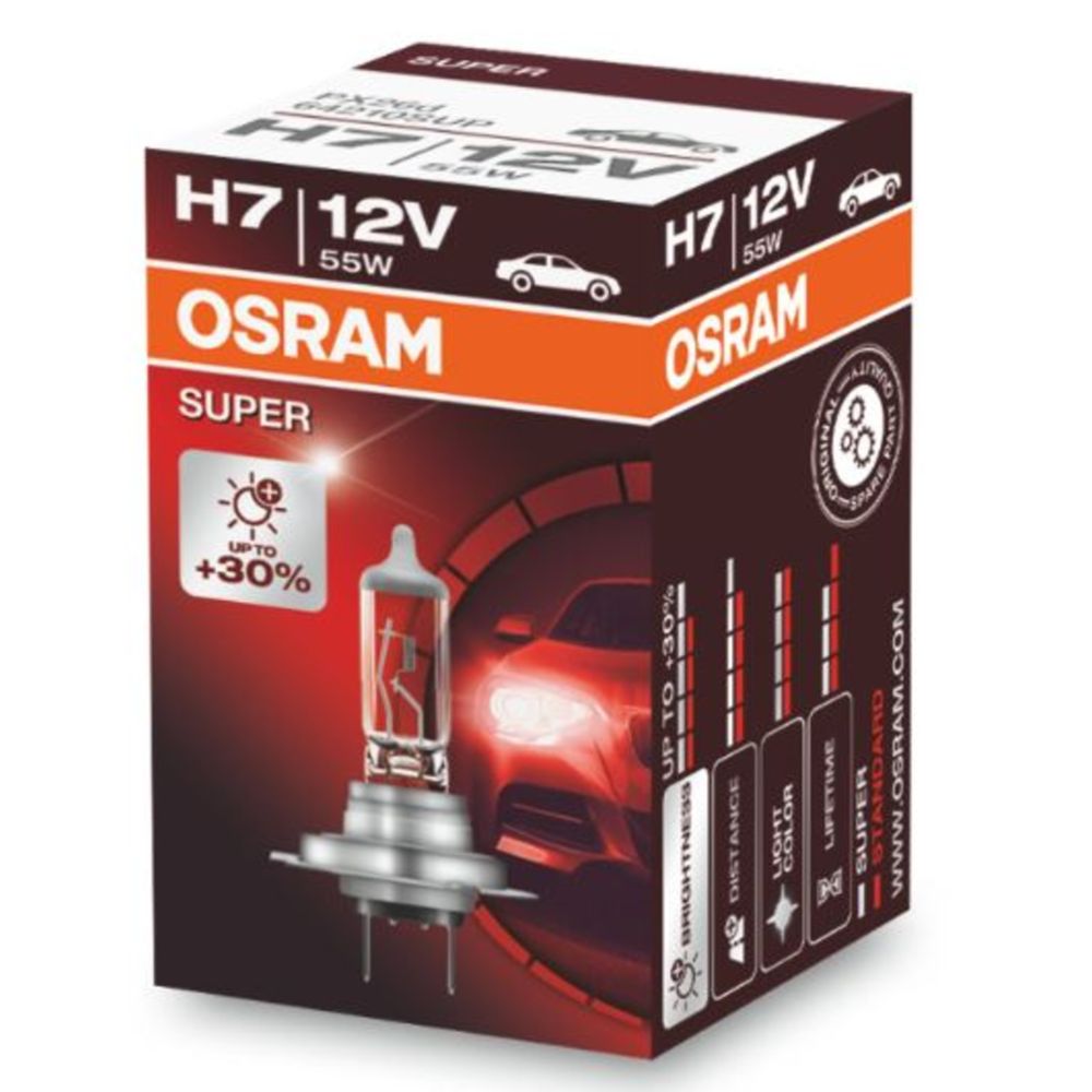 Osram Super H7-Polttimo +30% 12V/55W