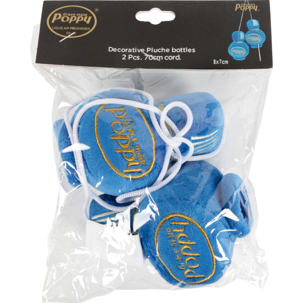 Grace Mate Poppy Pluche Bottle karvanopat 7 cm sininen