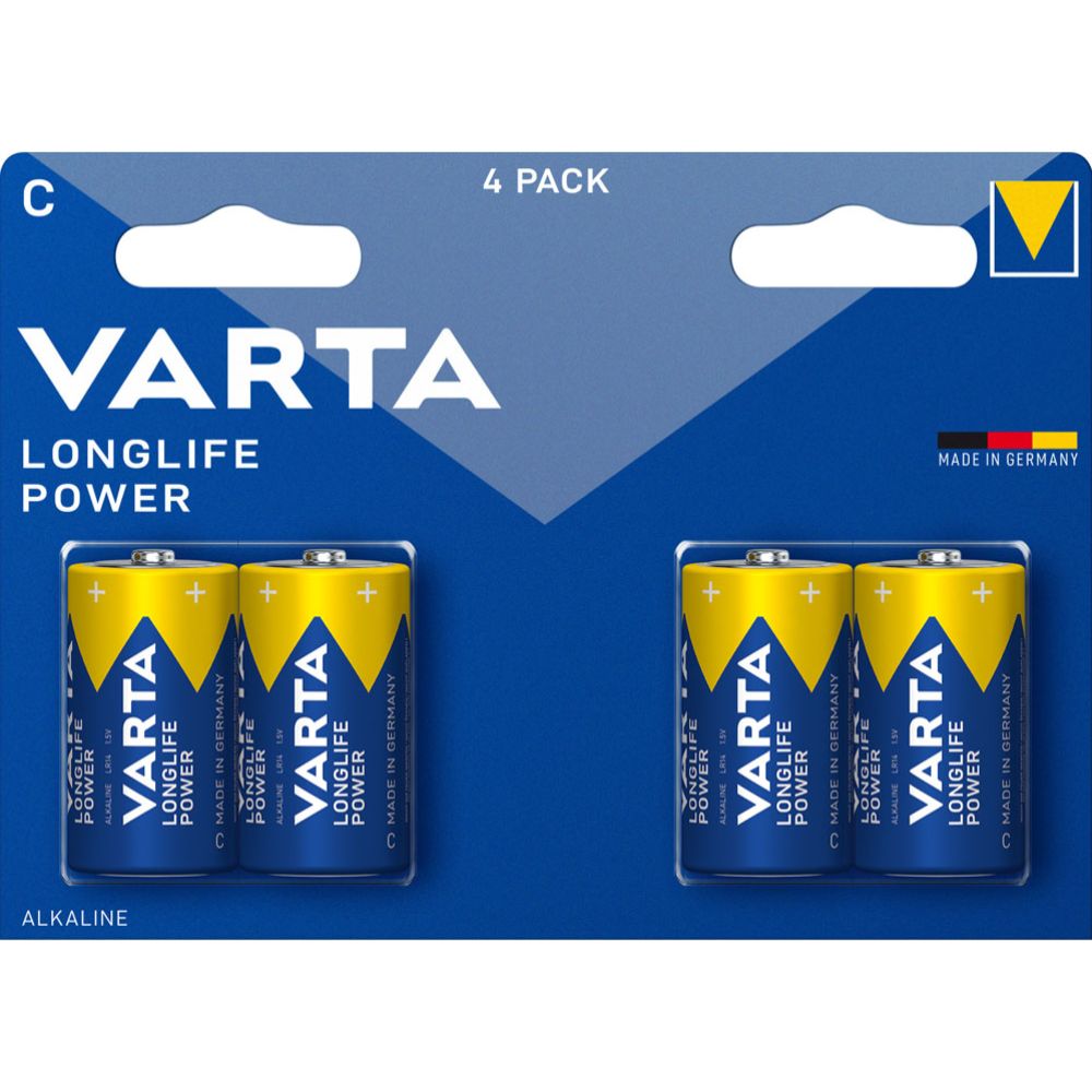 VARTA Longlife Power C paristo, 4 kpl