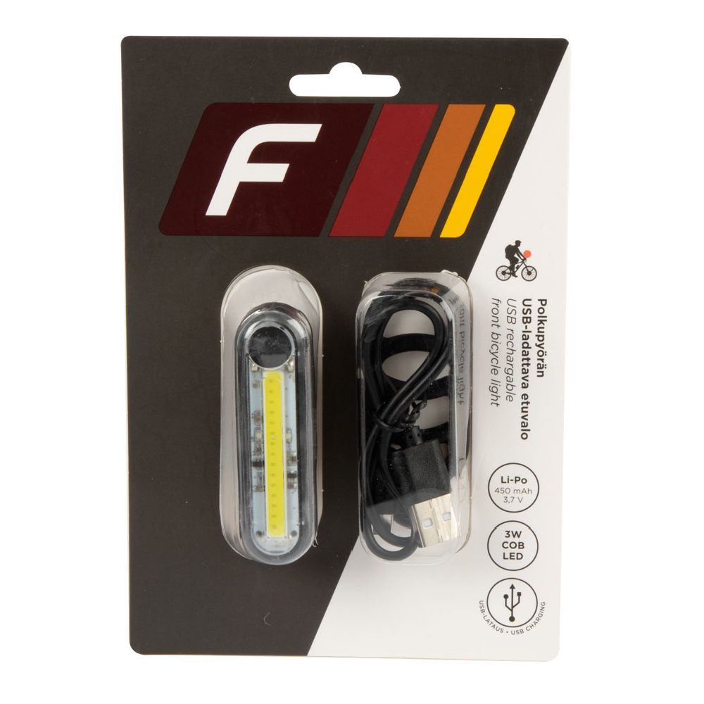 Fastr Stick USB-laddningsbart främre varselljus för cykel