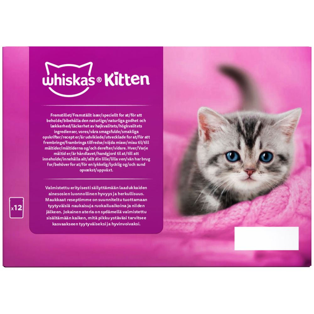Whiskas Junior Perinteinen lajitelma kastikkeessa 12 x 85 g
