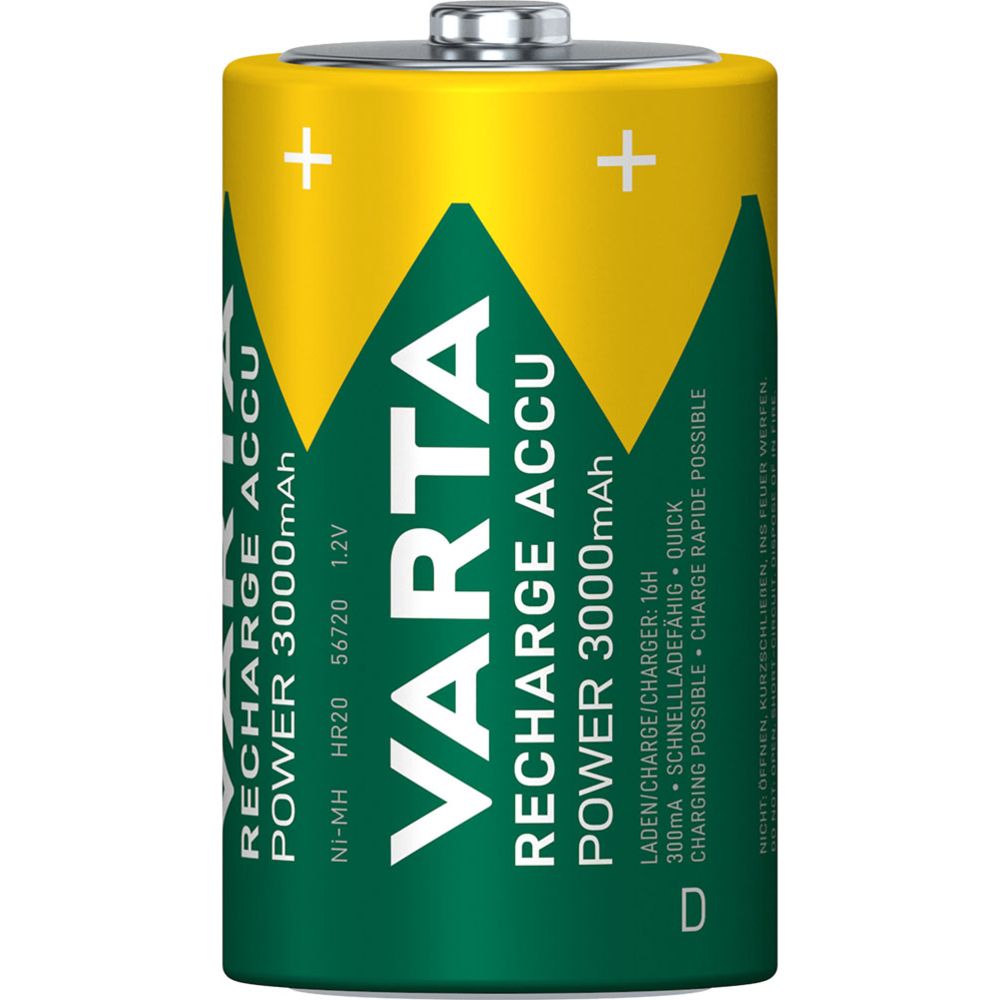 Varta Recharge Accu Power D 3000 mAh akupatareid 2 tk