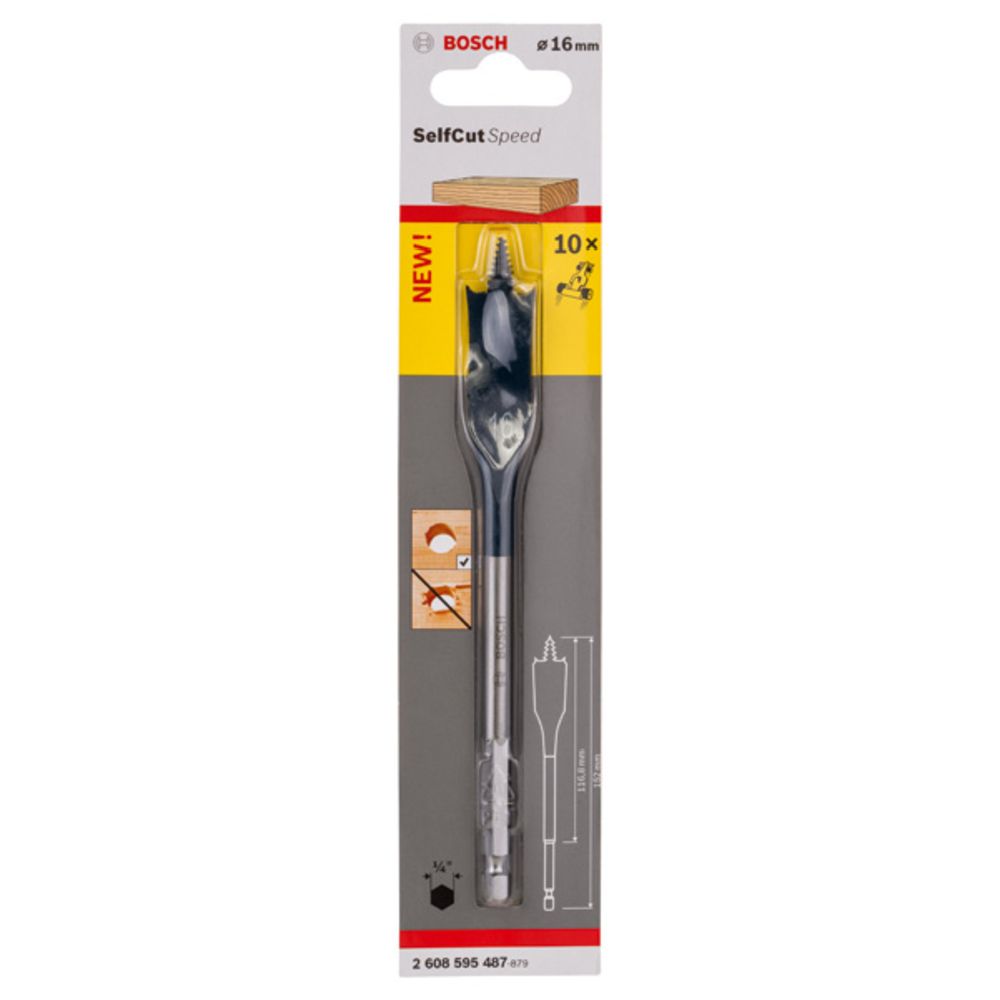 Bosch SelfCut lapikfreespuur, 16 mm
