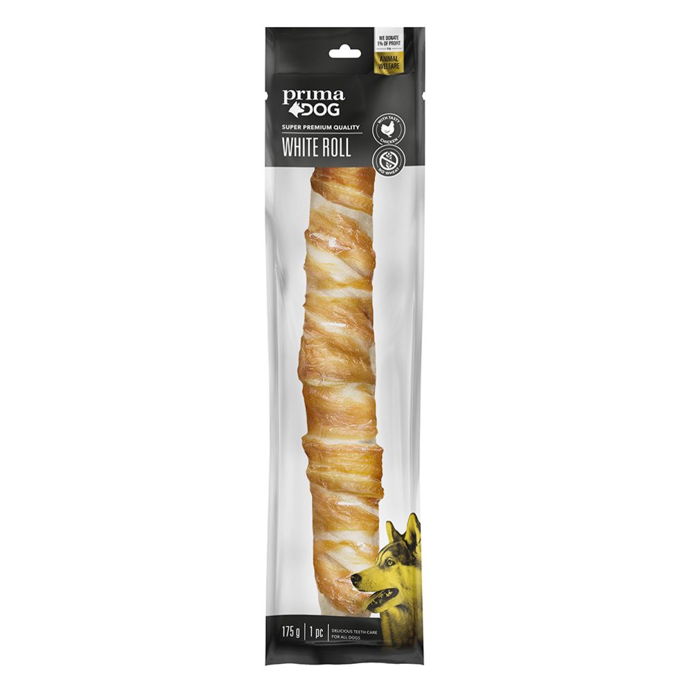 PrimaDog tuggrulle med kyckling 38 cm 175 g