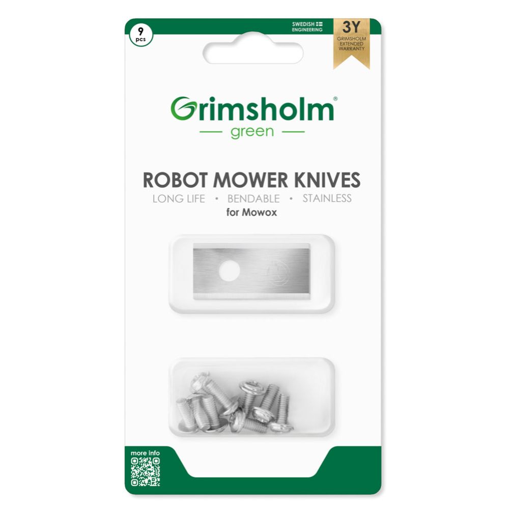 Grimsholm Green robottileikkurin terä Mowox, 9 kpl