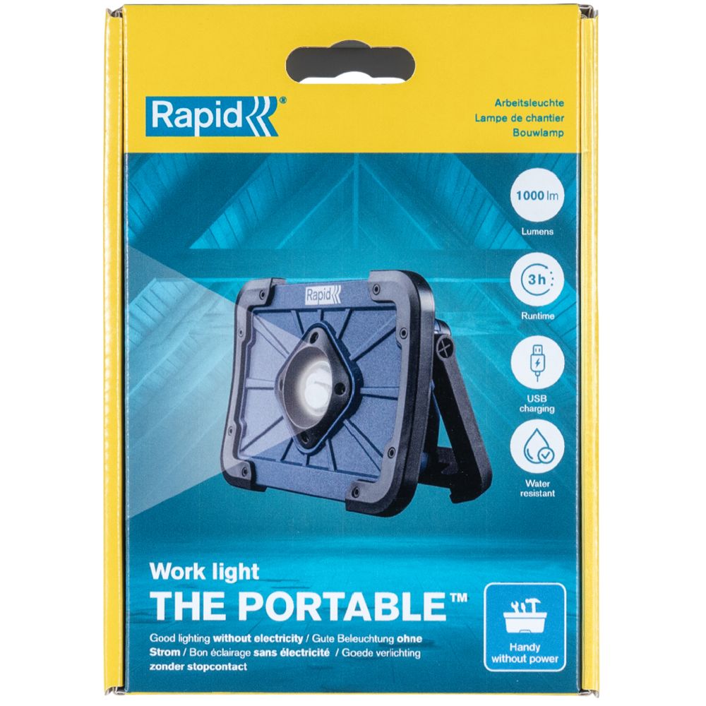 Rapid The Portable LED-arbetslampa 1000 lm laddningsbar