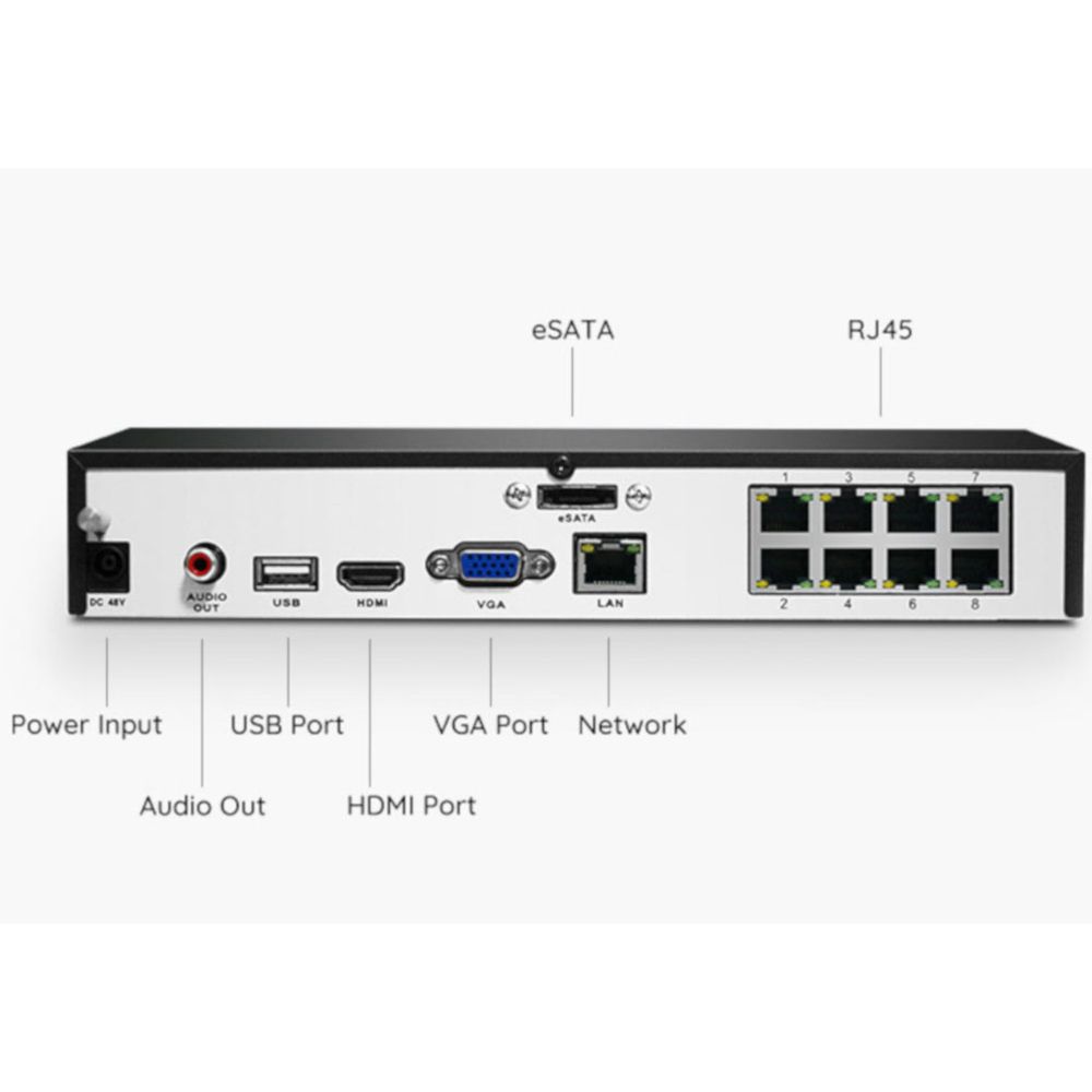 Reolink RLN8-410 NVR PoE inspelare