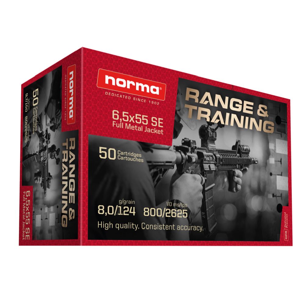 Norma Range &Training 6,5x55 8,0g/124gr FMJ 50 kpl