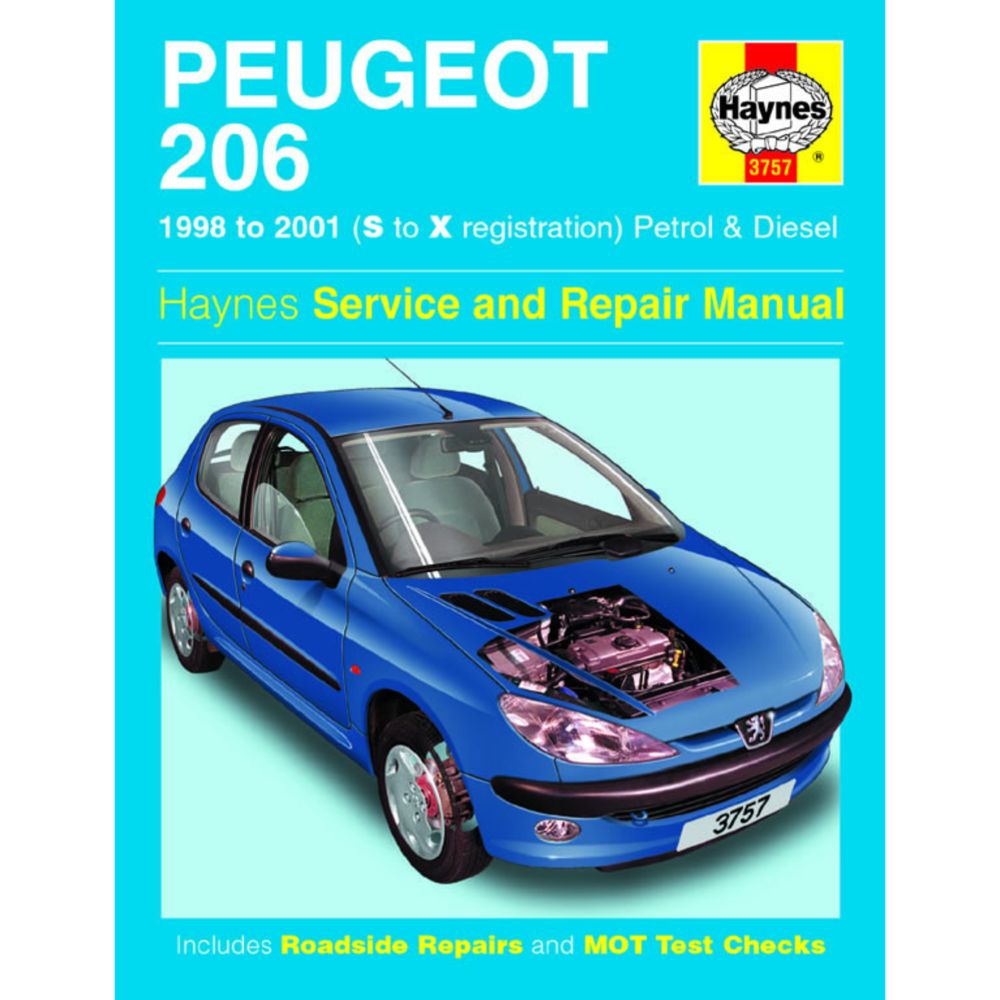 Korjausopas Peugeot 206 englanninkielinen
