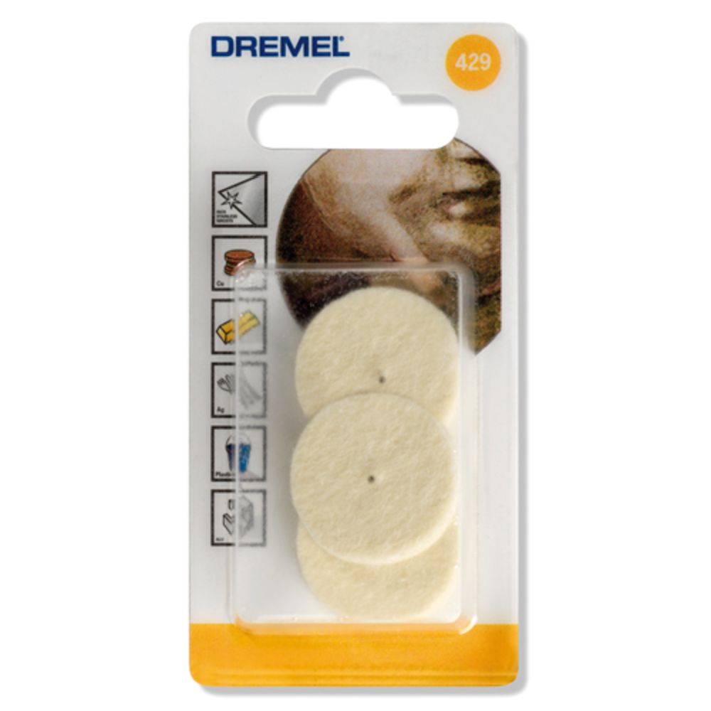 Dremel 429 polerskiva med filt 26 mm 3 st.