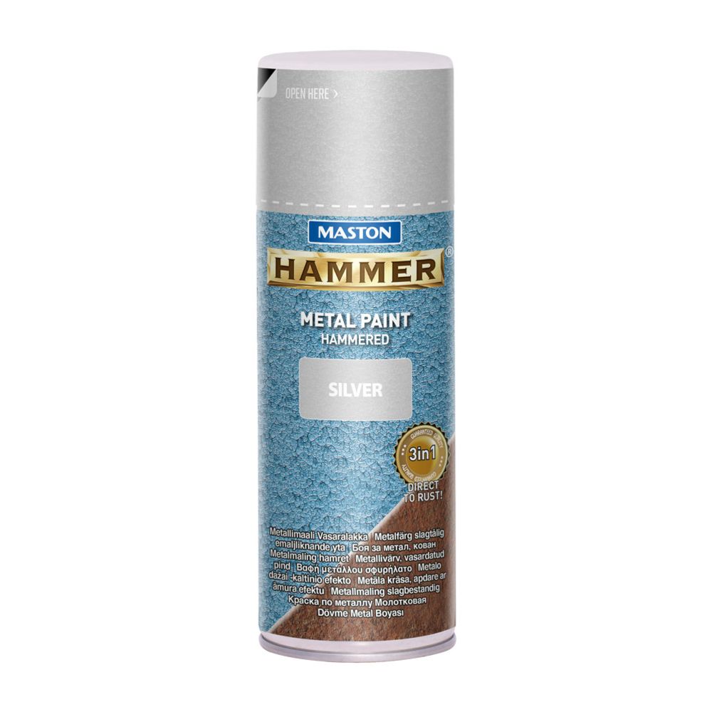 Maston Hammer aerosoolvärv, vasaralakk, hõbe, 400 ml