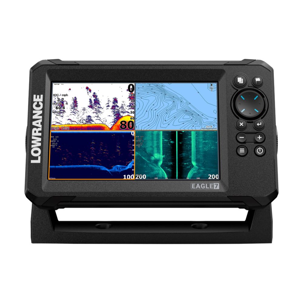 Lowrance Eagle 7" yhdistelmälaite, Tripleshot HD kaikuanturilla