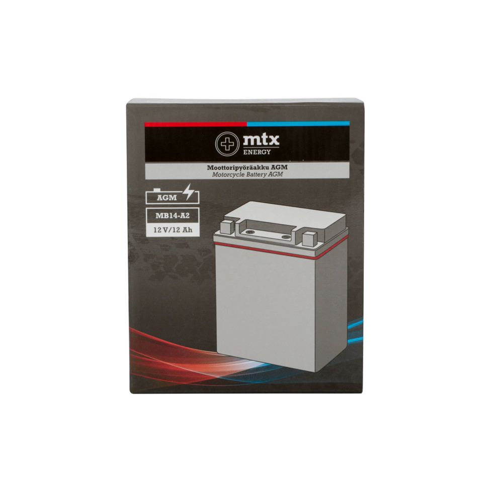 MTX Energy mootorratta aku 12 V 12 Ah "MB14-A2" (P134 x L90 x K166 mm)