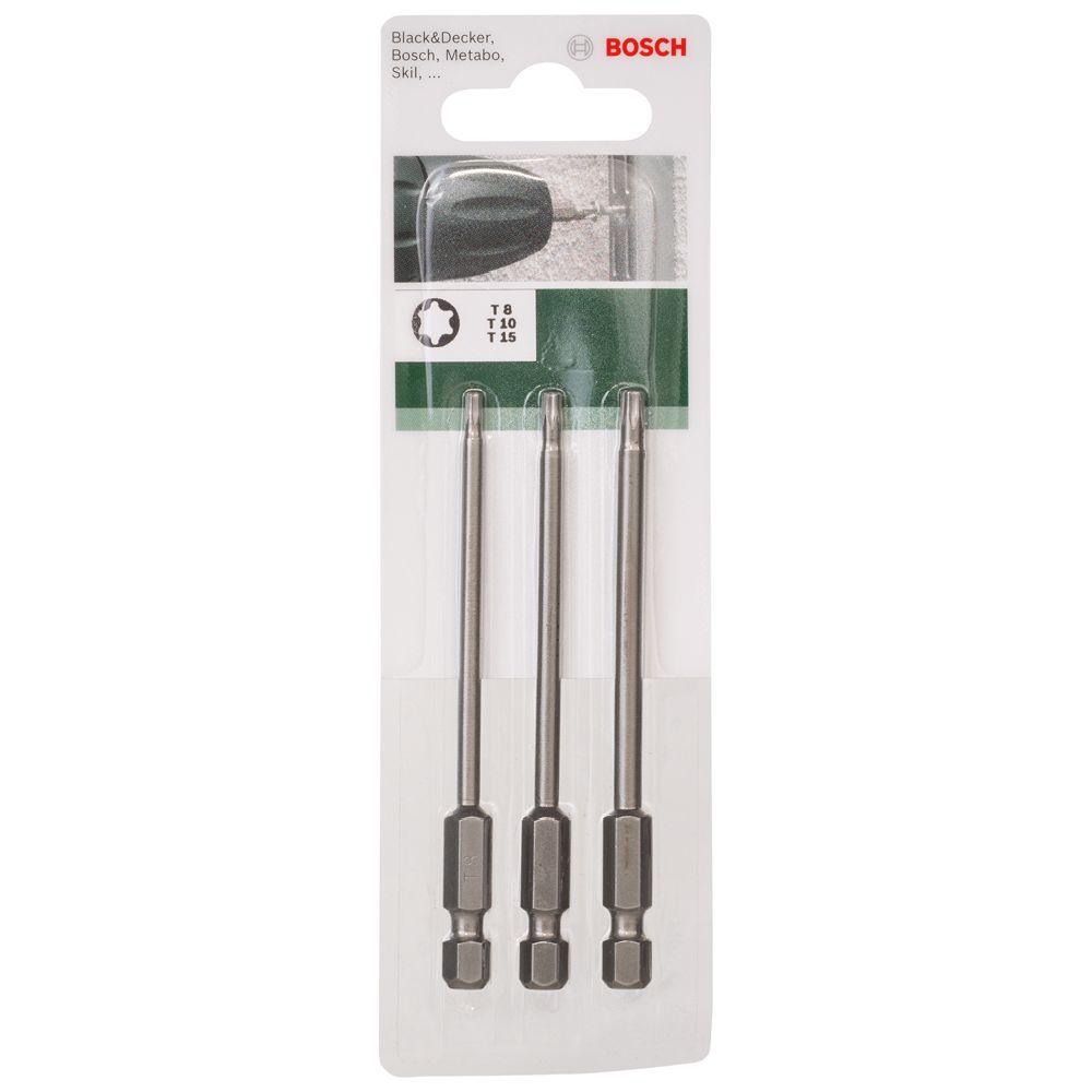 Bosch kruvikeerajaotsikute komplekt T8/10/15 89 mm 3 osa