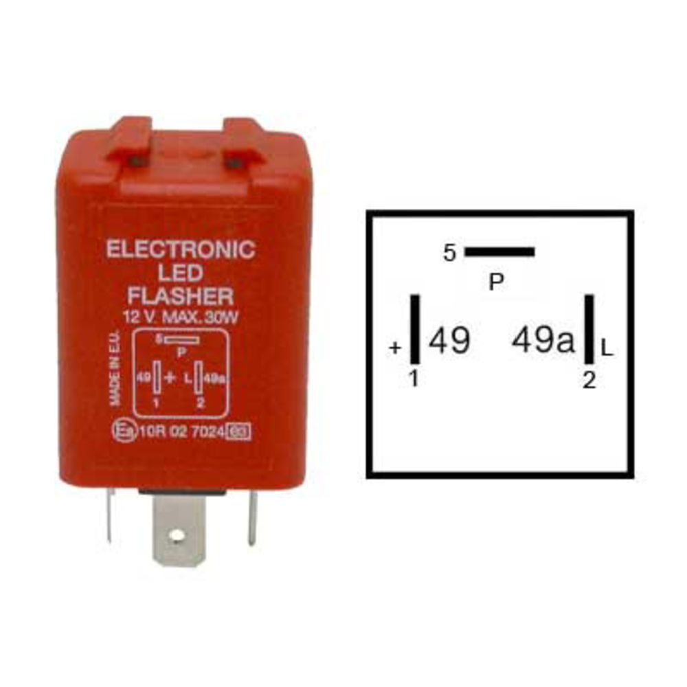 Suunarelee LED-pirnidele, 12 V, < 30 W, 3-klemmi (+/P/L)