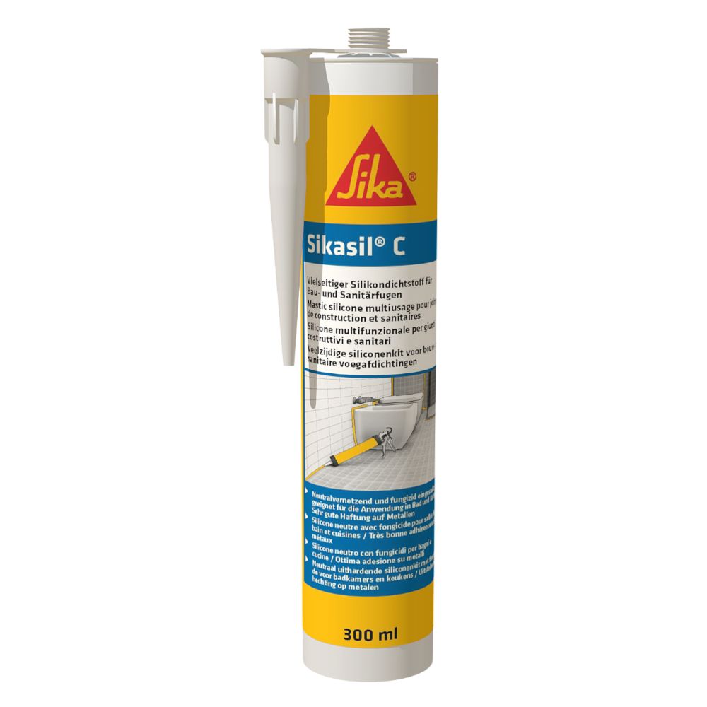 Sika Sikasil C universaalsilikoon, valge 300 ml