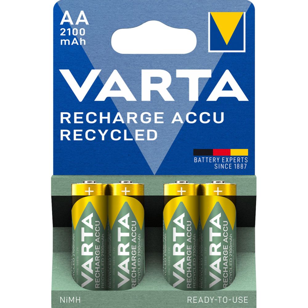 VARTA Recycled Accu AA 2100mAh akkuparisto 4 kpl