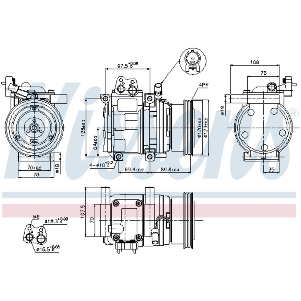 Ilmastointilaitteen kompressori 30-00348