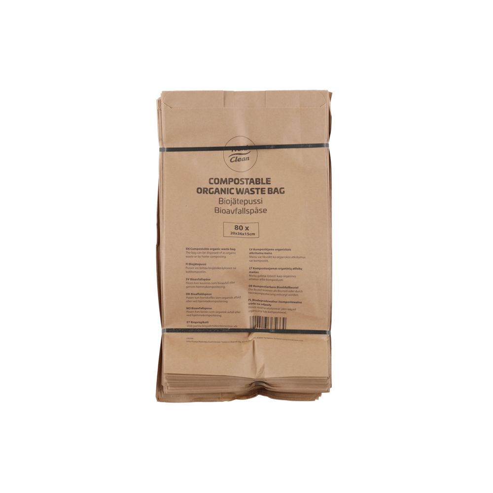 Nord Clean bioavfallspåse papper 80 st.
