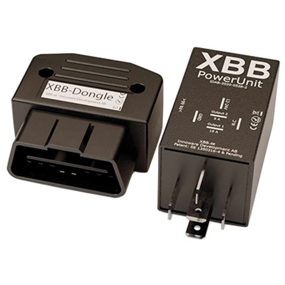XBB Dongle & PowerUnit OBD-II extraljusrelä 12/24 V