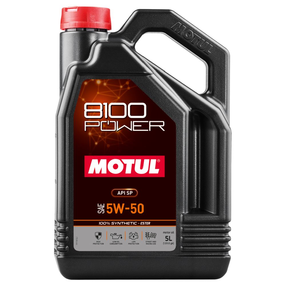 Motul 8100 Power 5W-50 5 l moottoriöljy