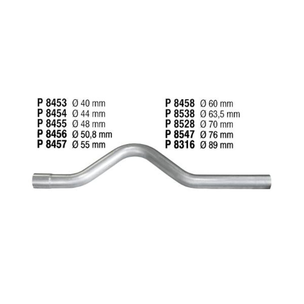 Avgasrör över axel 3,5’’ ø 89 mm
