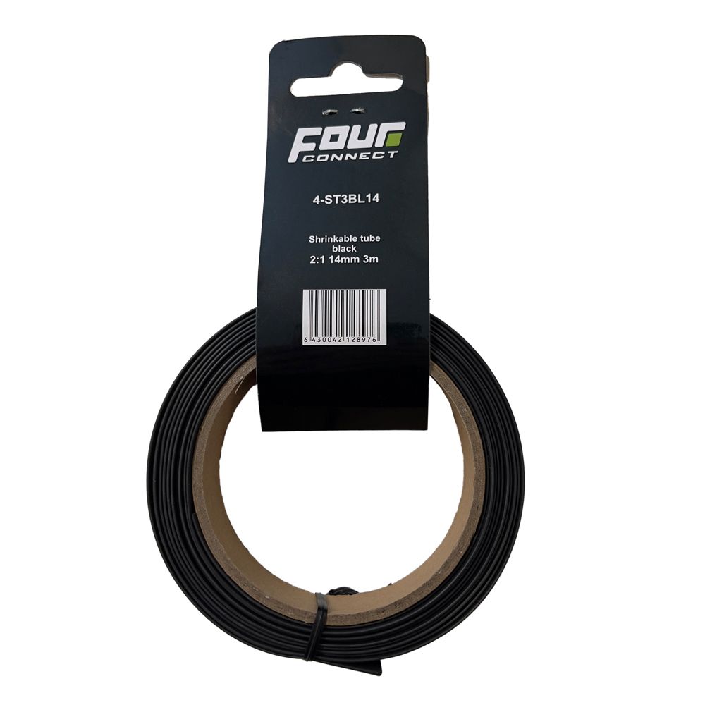 Four Connect krympslang 2:1 svart 14 mm 3 m