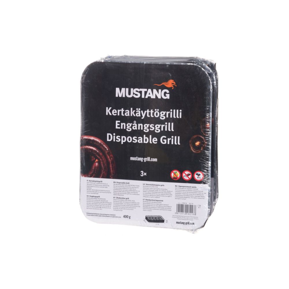 Mustang ühekordne grill 3 tk