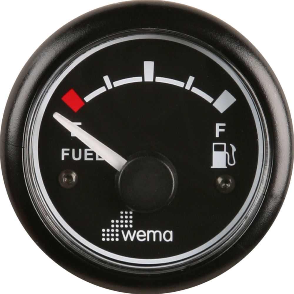 Wema bränslemätare för S3- och S5-givare, svart