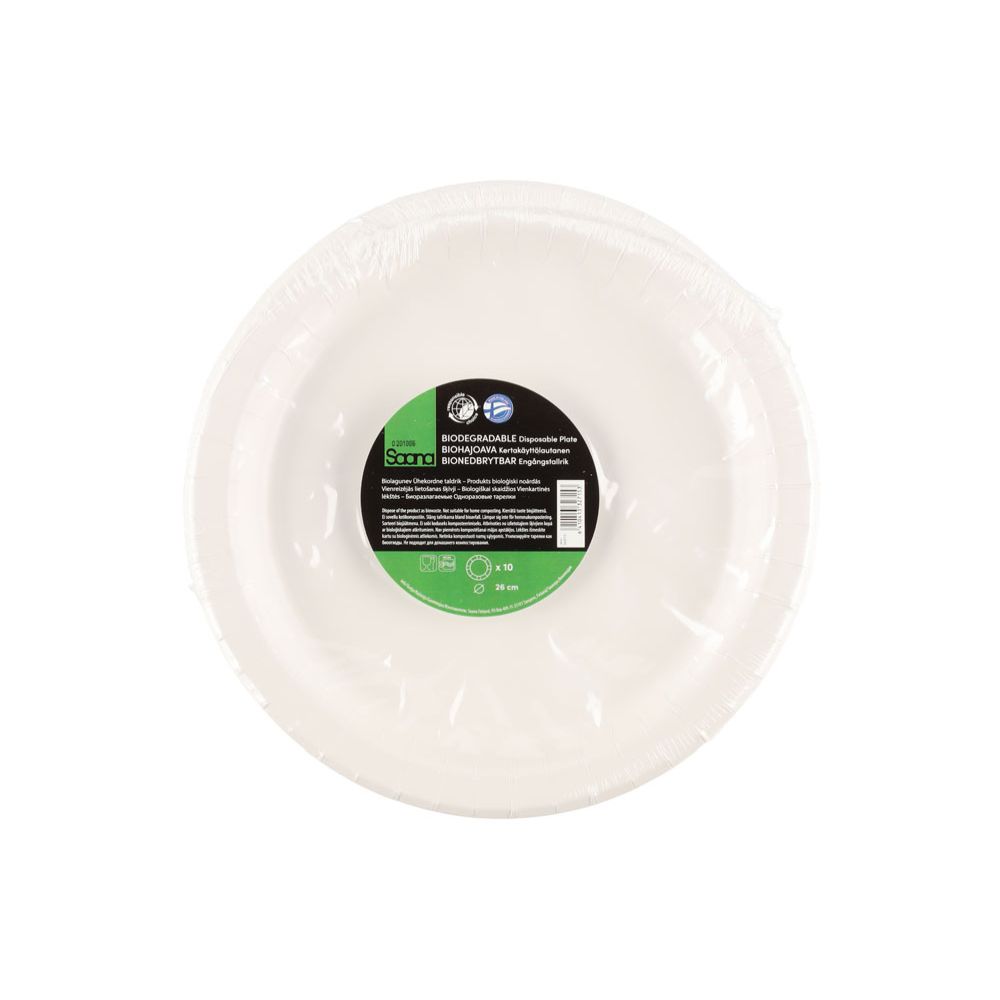 Saana Kertakäyttölautanen BBQ BIO 26 cm 10 kpl
