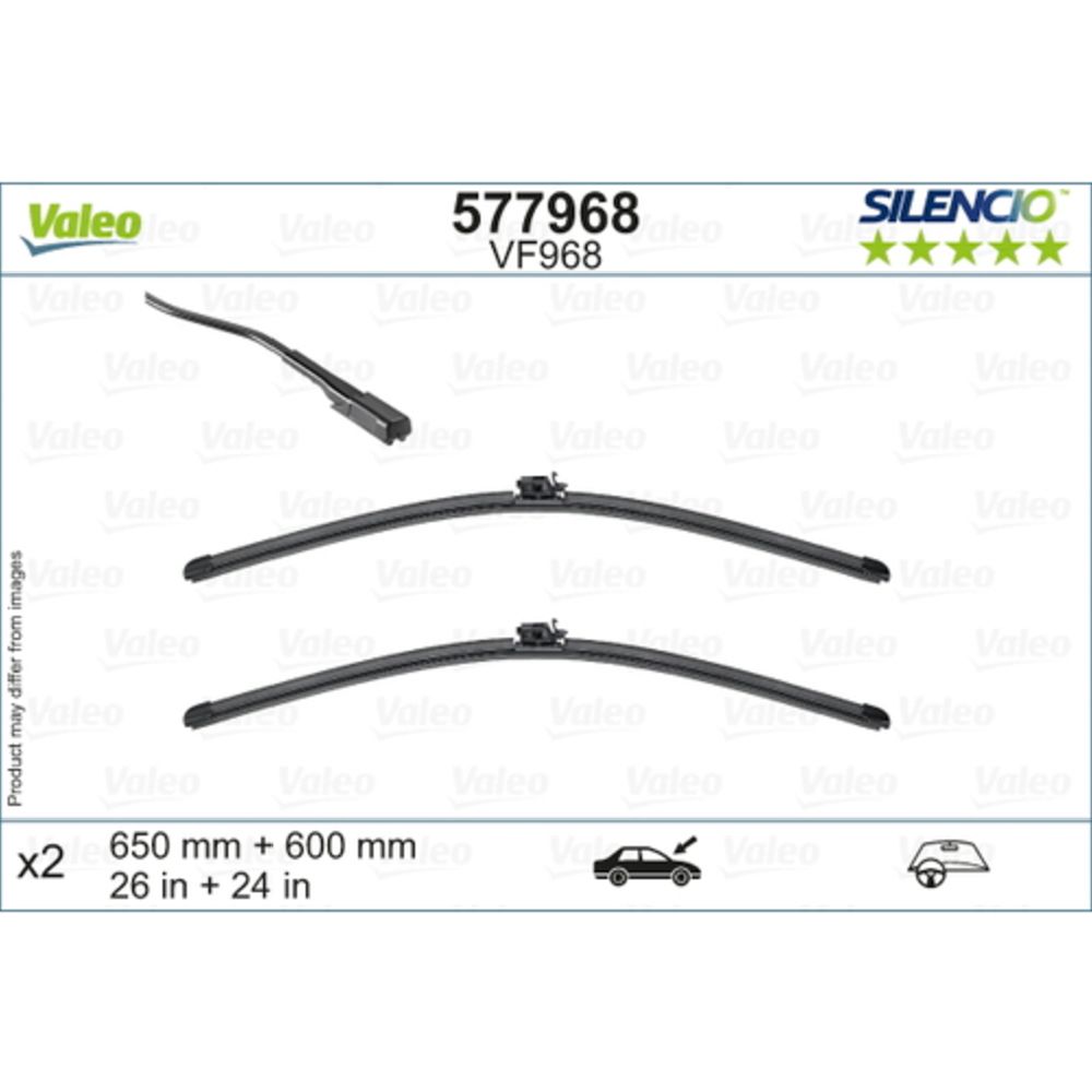 Valeo Silencio X-trm VF768/968 torkarblad 2 st. 60 + 65 cm