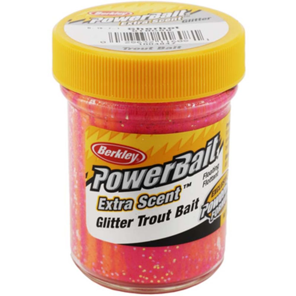 Berkley Power Bait Glitter Trout syöttitahna fluoresoiva oranssi 50 g