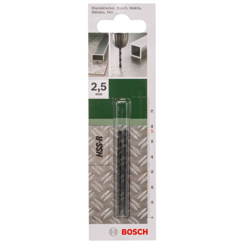 Bosch HSS R metalliporanterä 2,5 mm 2 kpl