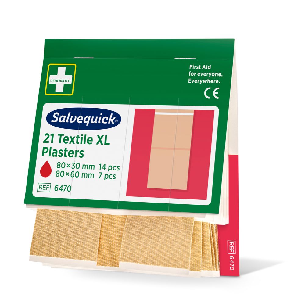 Salvequick iso textilplåster refillförpackning 21 st.