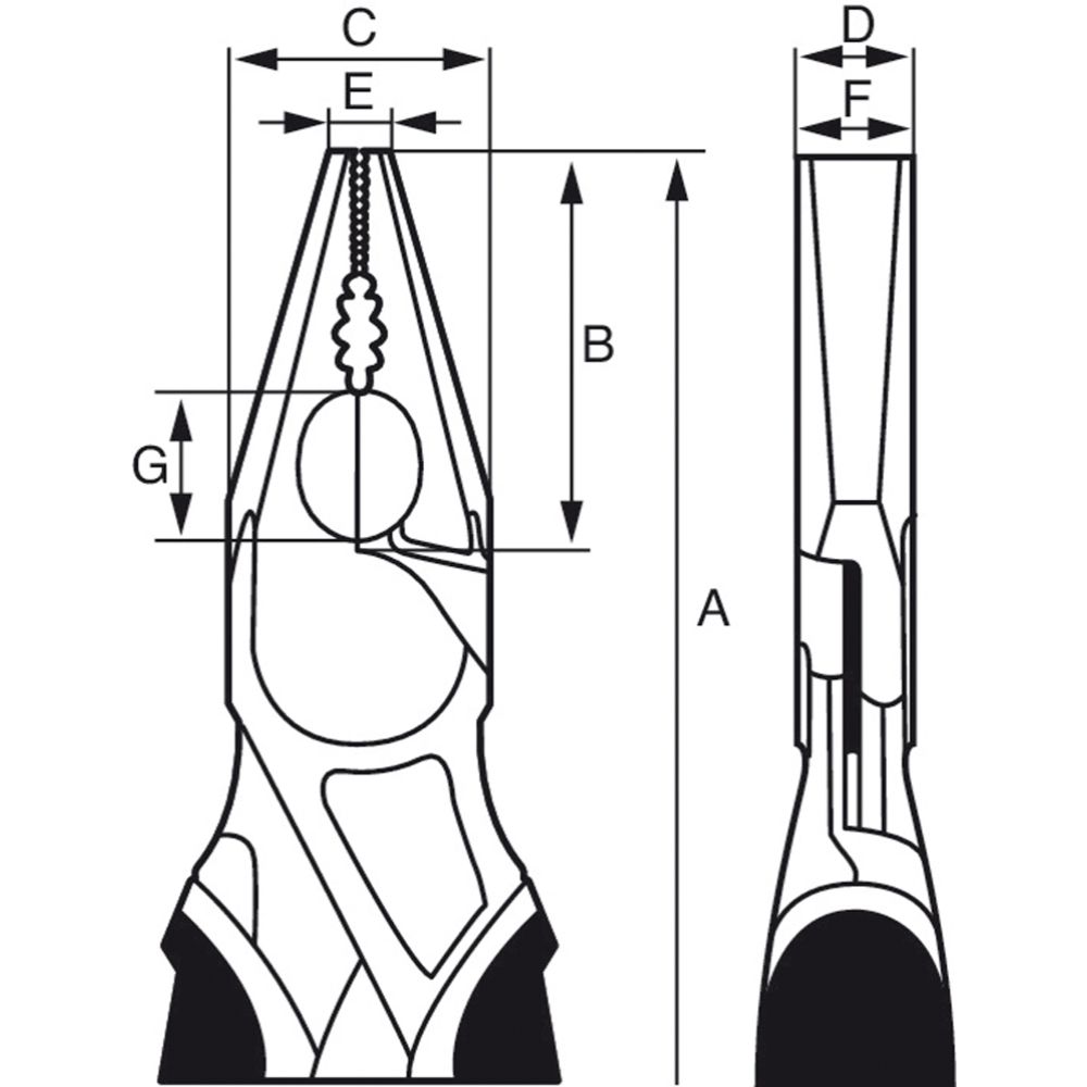 Bahco 2628 G-180 Ergo kombinationstång 180 mm