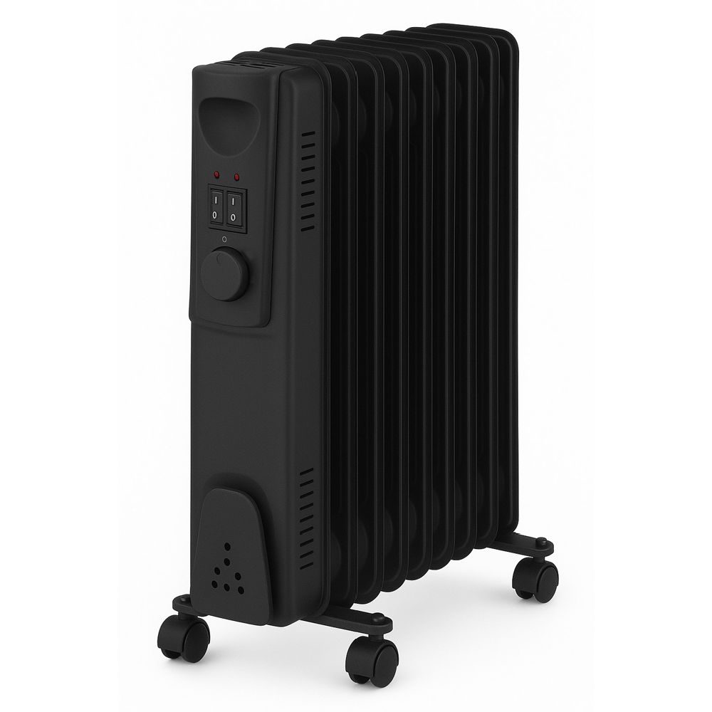 ThermalPlus öljytäytteinen lämmitin 9-ripa 2000 W musta